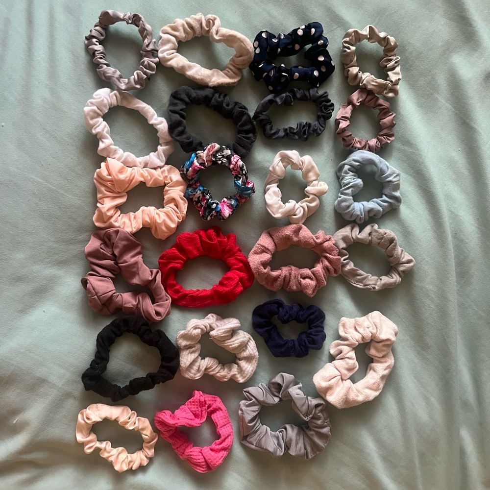 Assorted Colorful Scrunchies Set